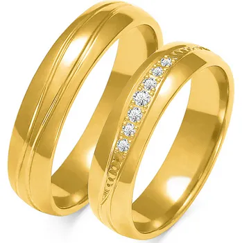 Prsten SOFIA zlatý dámský snubní prsten ZSA-131WYG-CZ