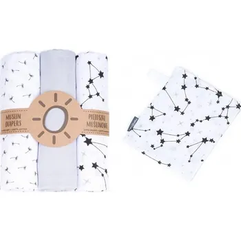 látková plena MAMO TATO mušelínové plenky 3ks + žínka Vzor 2