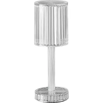 Dekorativní svítidlo Křišťálová stolní lampa bílá