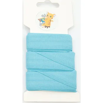 Textilní guma Hrubá lemovací pruženka 20mm 3m na kartě sv. modrá