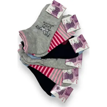 Dívčí oblečení AMZF Dívčí kotníkové ponožky 6x párů 02 Barva: Růžová, Velikost: 31-35