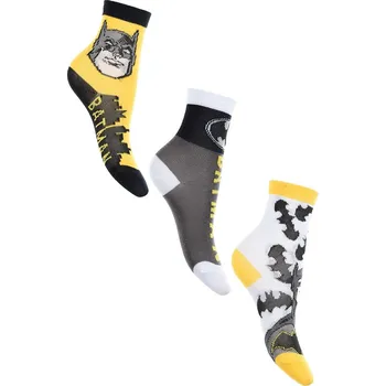 Sada chlapeckých ponožek Batman - žlutá, šedá. bílá Velikost: 31/34