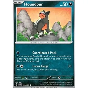 Sběratelská karetní hra Pokémon OBF 131/197 Houndour - Obsidian Flames Stav: Near Mint, Verze: NORMAL