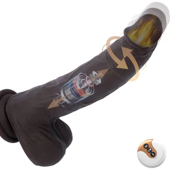 Vibrátor Paloqueth Realistic Thrusting & Rotating Dildo Vibrator with Suction Cup 8.5" Brown