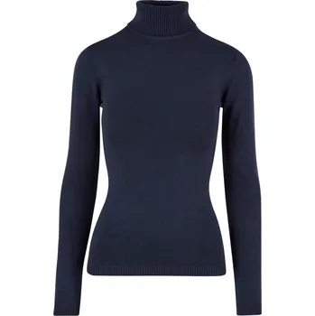 Dámský svetr Ladies Knitted Turtleneck Sweater - navy 4XL
