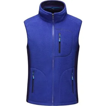 Pánská softshellová bunda Kožešinová pánská vesta na zip s kapsami Barva: Modrá, Velikost: L