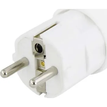 Stavebniny EMOS vidlice 250V~/16A přímá, pro pohyblivý přívod, plast, bílá