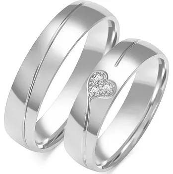 Prsten SOFIA zlatý dámský snubní prsten ZSB-104WWG-DIA