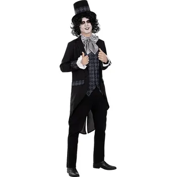 Karnevalový kostým Funiglobal - Plus size kostým temný Šílený kloboučník pro muže - XXL
