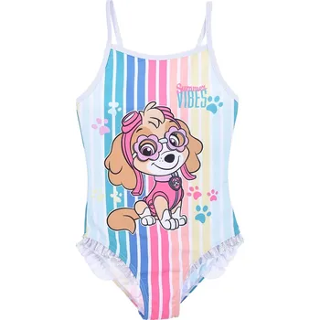 Dívčí plavky Barevné pruhované plavky Paw Patrol - Skye Velikost: 98