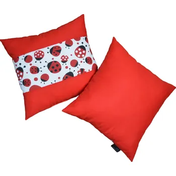 Dekorativní polštářek Šatoli.cz Polštářek 30x30 cm červená Berušky