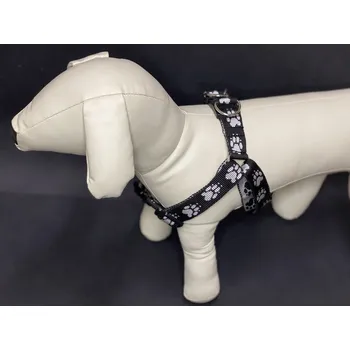 Postroj pro psa Palkar motýlek postroj pro psy 50 cm - 66 cm vel. 3 černo-bílá s tlapkami (Palkar motýlek postroj pro psy 50 cm - 66 cm vel. 3 černo-bílá s tlapkami)