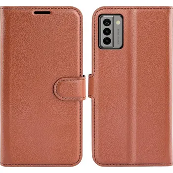 Pouzdro na mobilní telefon Litchi knížkové pouzdro na Nokia G22 - hnědé