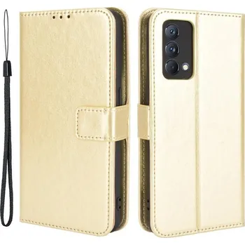 Pouzdro na mobilní telefon Crazy PU kožené peněženkové pouzdro na mobil Realme GT Master - zlaté
