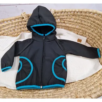 Chlapecká bunda Yháček Softshellová bunda Yháček, zimní, černá/tyrkysová Velikost: 128