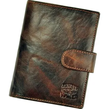 Peněženka Hnědá pánská kožená peněženka Always Wild N4L-BC se štírem na upínku