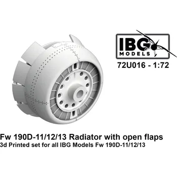 Plastikový model 1/72 Radiator w/ open flaps for Fw 190D-11/12/13