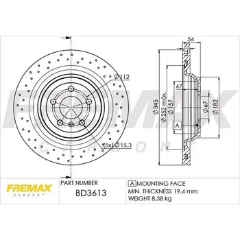 Brzdový kotouč Brzdový kotouč FREMAX BD-3613