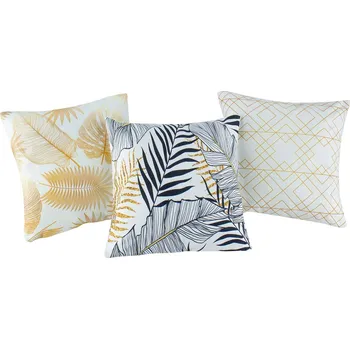 Povlak na dekorativní polštářek WALIA® Set povlaků na polštář LEAVES 43x43 cm - 3ks, + Prodloužená možnost vrácení zboží do 50 dnů