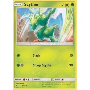 Sběratelská karetní hra Pokémon HIF 005/068 Scyther - Hidden Fates Stav: Excellent, Verze: NORMAL
