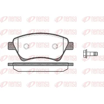 Brzdová destička Sada brzdových destiček, kotoučová brzda REMSA 0976.00