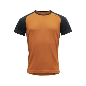 Pánská móda Devold Jakta Merino 200 T-Shirt Men 130D FLAME/INK hnědá L