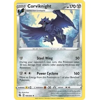 Sběratelská karetní hra Pokémon karta Corviknight 190/264 - Fusion Strike