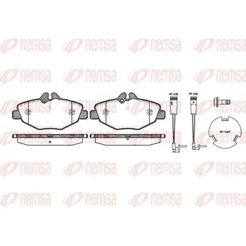 Brzdová destička Sada brzdových destiček, kotoučová brzda REMSA 0990.02