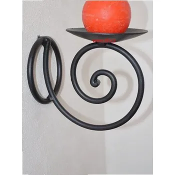 Svícen Kovaný svícen na zeď Šnek 3