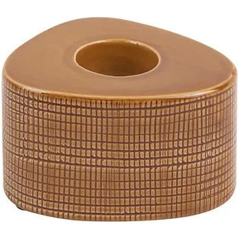 Svícen Keramický svícen Triangle M žlutý Present Time (Barva-žlutá)