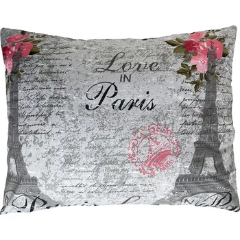 Bytový textil XPOSE® Bavlněný povlak na polštář PARIS - růžový 70x90 cm, Bavlna + Prodloužená možnost vrácení zboží do 50 dnů