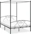 Postel Kovová postel s nebesy 140 x 200 cm