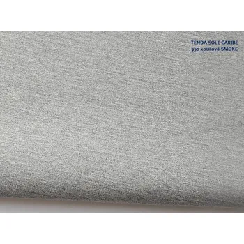 Mirtex Tkanina TENDA SOLE CARIBE 210/930 Šedá Smoke šíře 160cm