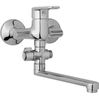 Vodovodní baterie JB Sanitary Finery F10 32 10 Vanová nástěnná baterie, 100 mm, bytové jádro s otočným přepínačem, ram