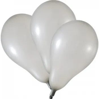 Balónek Balónky nafukovací - stříbrné, 25ks