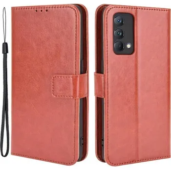 Pouzdro na mobilní telefon Crazy PU kožené peněženkové pouzdro na mobil Realme GT Master - hnědé