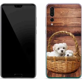 Pouzdro na mobilní telefon Gelový kryt mmCase na mobil Huawei P20 Pro - štěňátka