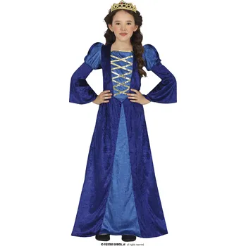 Karnevalový kostým Guirca Středověká dáma modrá dětský kostým Velikost: 5 – 6 let