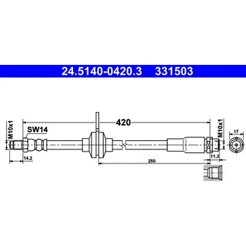Brzdová hadice Brzdová hadice ATE 24.5140-0420.3