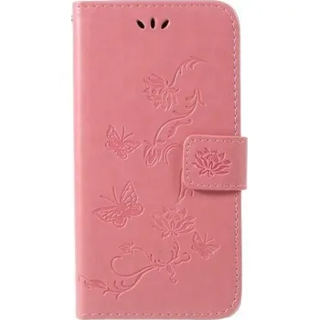 Pouzdro na mobilní telefon Flower PU kožené peněženkové pouzdro na mobil Nokia 7.1 - pink