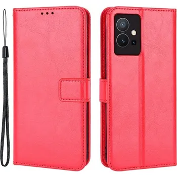 Pouzdro na mobilní telefon Crazy peněženkové pouzdro na mobil Vivo Y55 5G - červené