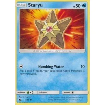Volný čas Pokémon HIF 013/068 Staryu - Hidden Fates Stav: Excellent, Verze: NORMAL