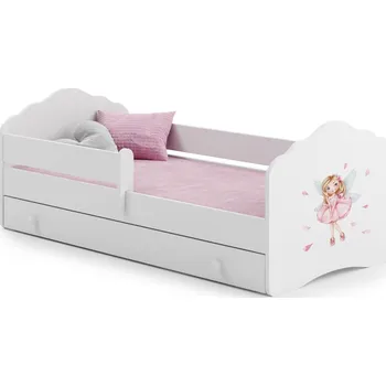 Dětská postel ArtAdrk Dětská postel CASIMO | se zásuvkou a zábranou 80 x 160 cm Provedení: Víla s křídly