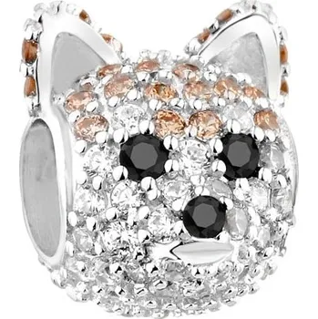 Přívěsek Stříbrný přívěsek Beads se zirkony - liška - AP534-6088