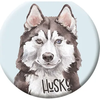 Button (placka) se špendlíkem 44 mm - Husky