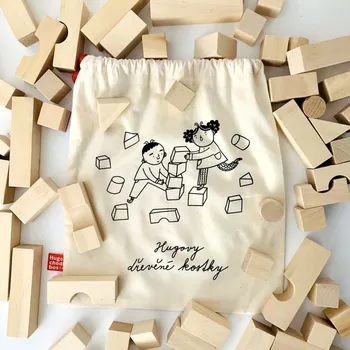 Dřevěná hračka Hugovy dřevěné kostky