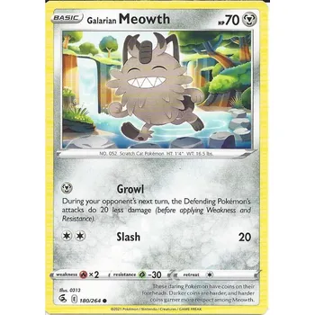 Sběratelská karetní hra Pokémon karta Galarian Meowth 180/264 - Fusion Strike