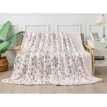 XPOSE® Mikroplyšová deka SNOWFALL s beránkem 140x200 cm, Mikroplyš s beránkem + Prodloužená možnost vrácení zboží do 50 dnů