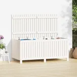 vidaXL Zahradní úložný box bílý 147 x 68 x 64 cm masivní borové dřevo