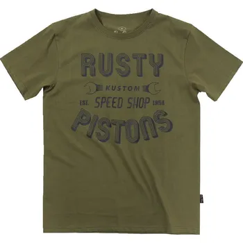 Pánská móda Rusty Pistons RPTSM97 Hulton khaki triko vel. S